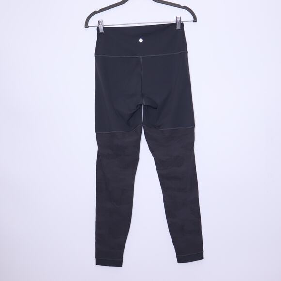 LULULEMON Sheer Will High-Rise Tight Camo Graphite Grey Legging Women's 10 - Picture 7 of 9